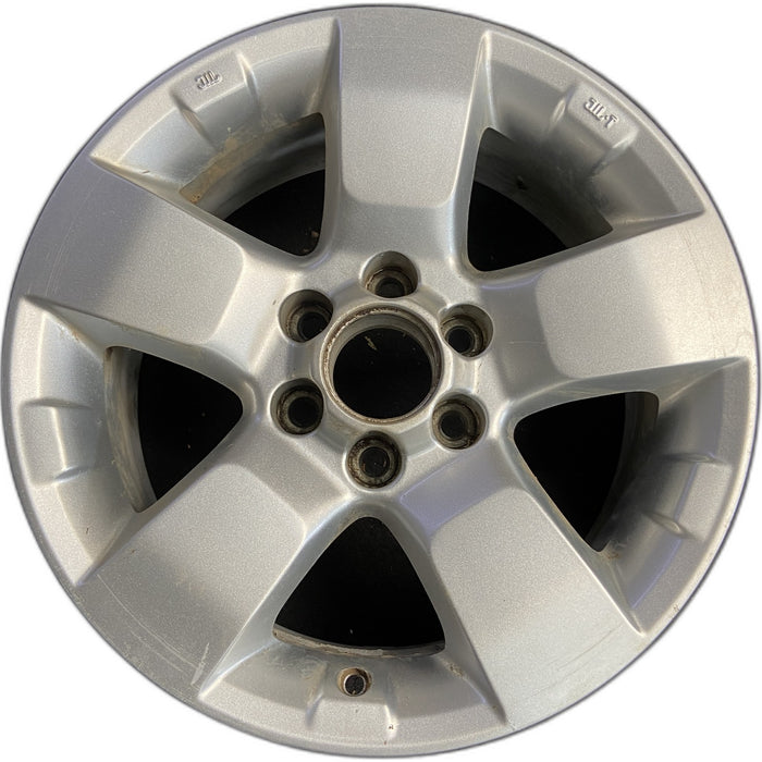 16" FRONTIER 09-12 16x7, alloy, 5 spoke Original OEM Wheel Rim - Front View