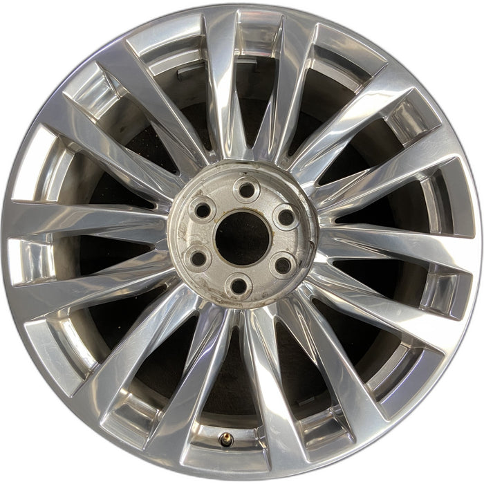 22" ESCALADE 21-24 22x9, 14 spoke, polished Original OEM Wheel Rim - Front View