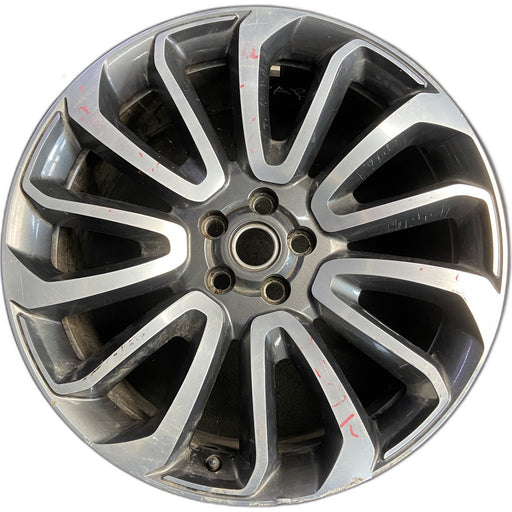 22" RANGE ROVER 18-21 22x9.5 , 7 spoke, V spoke Original OEM Wheel Rim - Front View