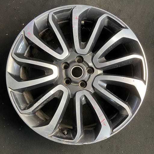 22" RANGE ROVER 18-21 22x9.5 , 7 spoke, V spoke Original OEM Wheel Rim - Additional View