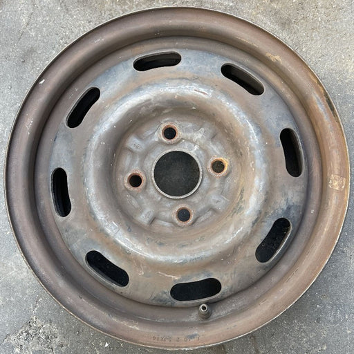14" ESCORT 97 14x5 , silver Original OEM Wheel Rim - Front View