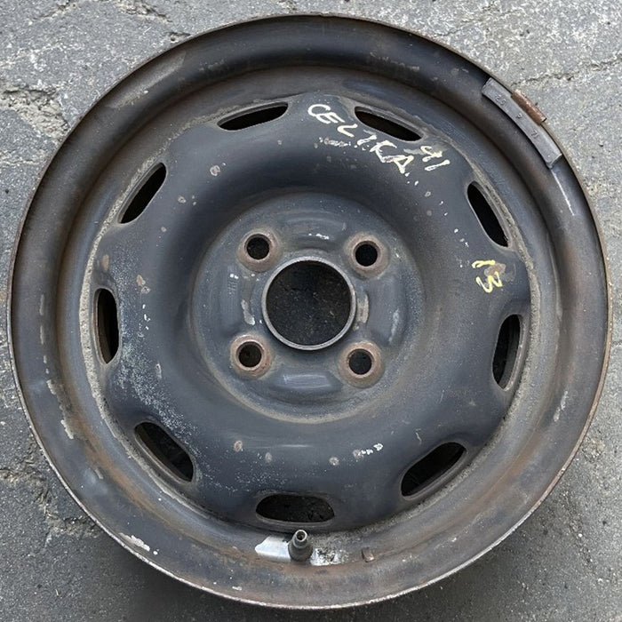 13" CELICA 86-87 13x5.5, steel, 9 hole Original OEM Wheel Rim - Front View