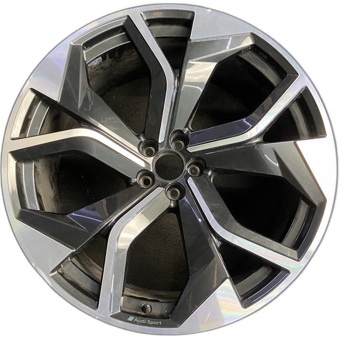 23" AUDI RSQ8 20-24 23x10.5 , , machined dark gray Original OEM Wheel Rim - Front View