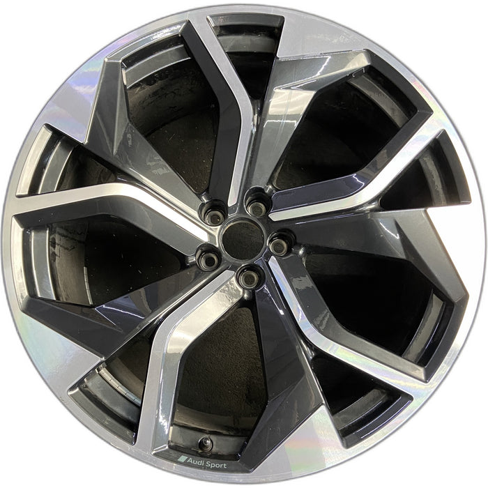23" AUDI RSQ8 20-24 23x10.5 , , machined dark gray Original OEM Wheel Rim - Front View