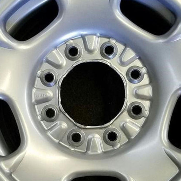 17" SIERRA 2500 PICKUP 11-14 17x7.5, steel, silver, opt NZ4 Original OEM Wheel - Angle View