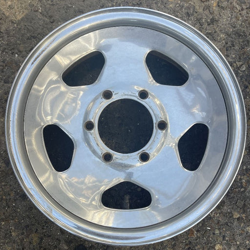15" D-50 85-86 4x4, 15x6 , chrome Original OEM Wheel Rim - Front View