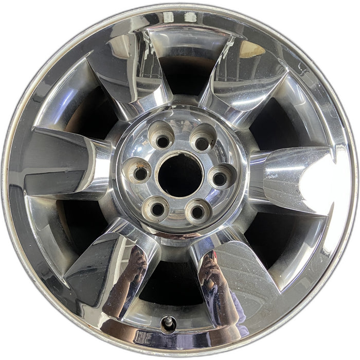 20" SIERRA 1500 PICKUP 09-11 20x8.5, 6 spoke, chrome, flat faced spoke, w/encirc - Front View