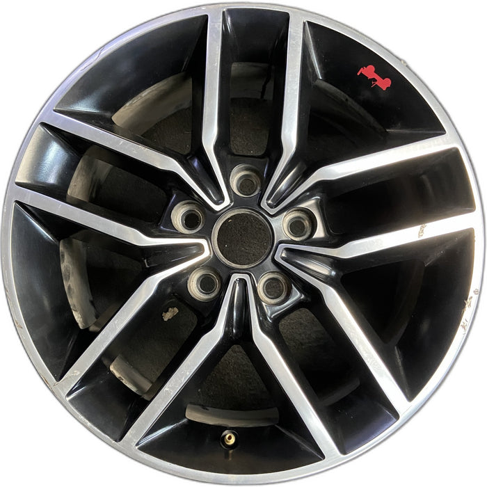 18" GRAND CHEROKEE 17 18x8, aluminum, w/o 75th Anniversary package; polished - Front View