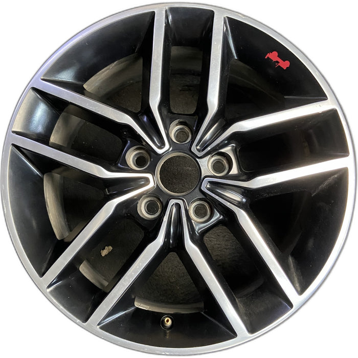 18" GRAND CHEROKEE 17 18x8, aluminum, w/o 75th Anniversary package; polished - Front View