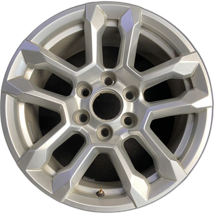 18" SIERRA 1500 PICKUP 23-24 18x8.5, 10 spoke, silver Original OEM Wheel Rim - Front View