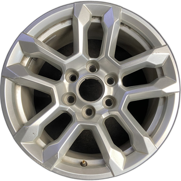 18" SIERRA 1500 PICKUP 23-24 18x8.5, 10 spoke, silver Original OEM Wheel Rim - Front View