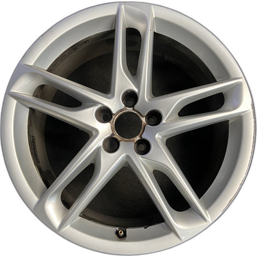 19" AUDI Q5 13-16 19x8, 5 spoke, slotted spoke Original OEM Wheel Rim - Front View