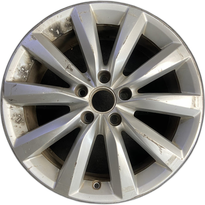 17" TIGUAN 09-11 17x7, 10 spoke, w/o raised edge Original OEM Wheel Rim - Front View