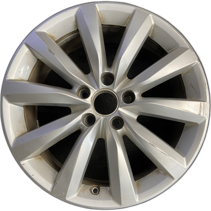 17" TIGUAN 09-11 17x7, 10 spoke, w/o raised edge Original OEM Wheel Rim - Front View
