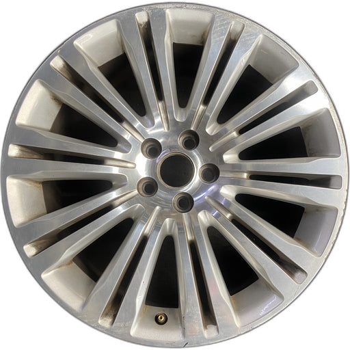 20" 300 11 20x8 , 10 double spoke , , tech silver pockets Original OEM Wheel Rim - Front View