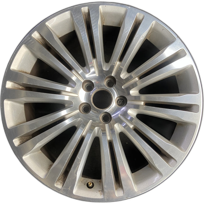 20" 300 11 20x8 , 10 double spoke , , tech silver pockets Original OEM Wheel Rim - Front View