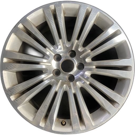 20" 300 11 20x8 , 10 double spoke , , tech silver pockets Original OEM Wheel Rim - Front View