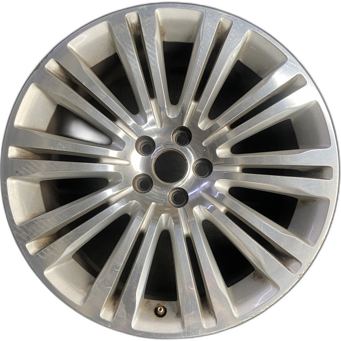 20" 300 11 20x8 , 10 double spoke , , tech silver pockets Original OEM Wheel Rim - Front View