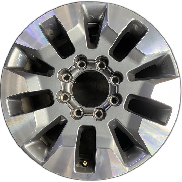 20" SILVERADO 2500 PICKUP 21-23 20x8.5, 10 spoke, machined gray Original OEM - Front View