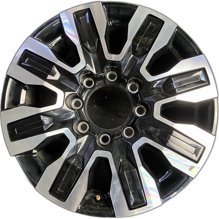 20" SIERRA 2500 PICKUP 24 20x8.5, 8 spoke, raised spoke , black inserts - Front View