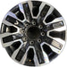 20" SIERRA 2500 PICKUP 24 20x8.5, 8 spoke, raised spoke , black inserts - Front View