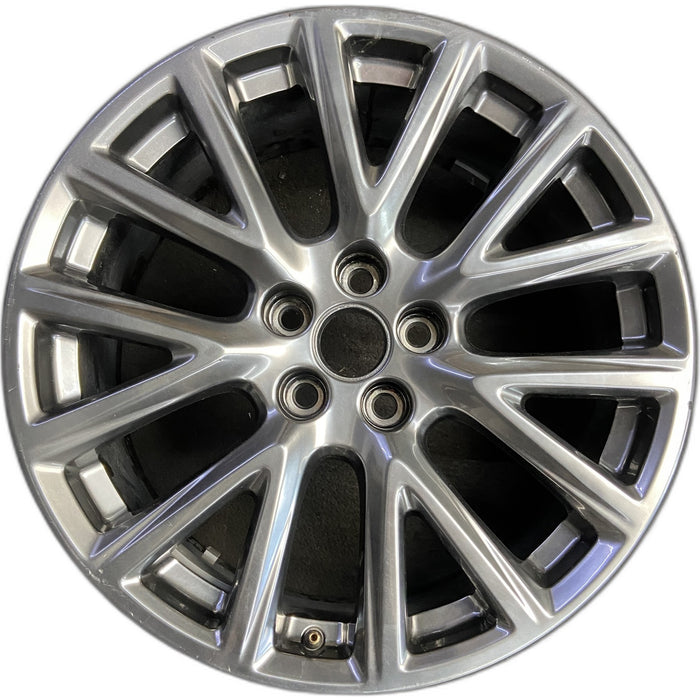 20" XT4 19-20 20x8.5, 7 Y spoke, black metallic Original OEM Wheel Rim - Front View