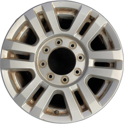 18" FORD F250SD PICKUP 17 18x8 , aluminum, 12 spoke , silver Original OEM Wheel - Front View