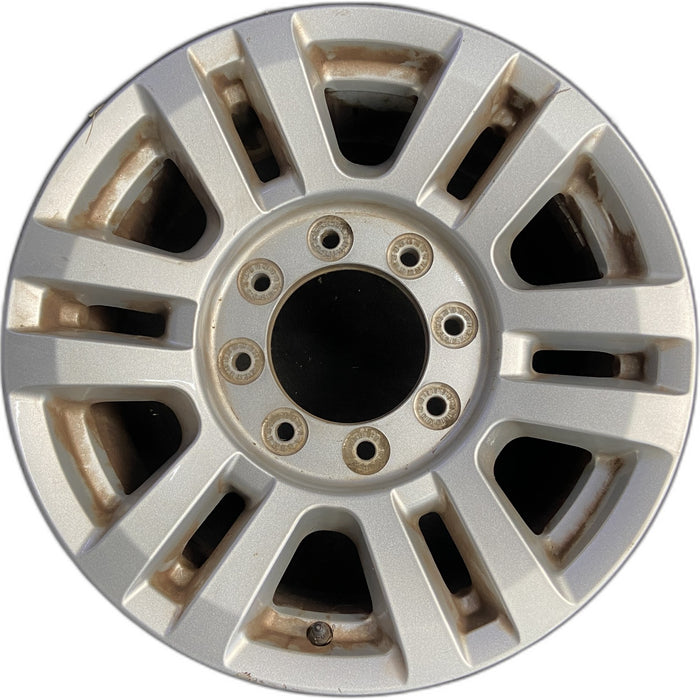 18" FORD F250SD PICKUP 17 18x8 , aluminum, 12 spoke , silver Original OEM Wheel - Front View