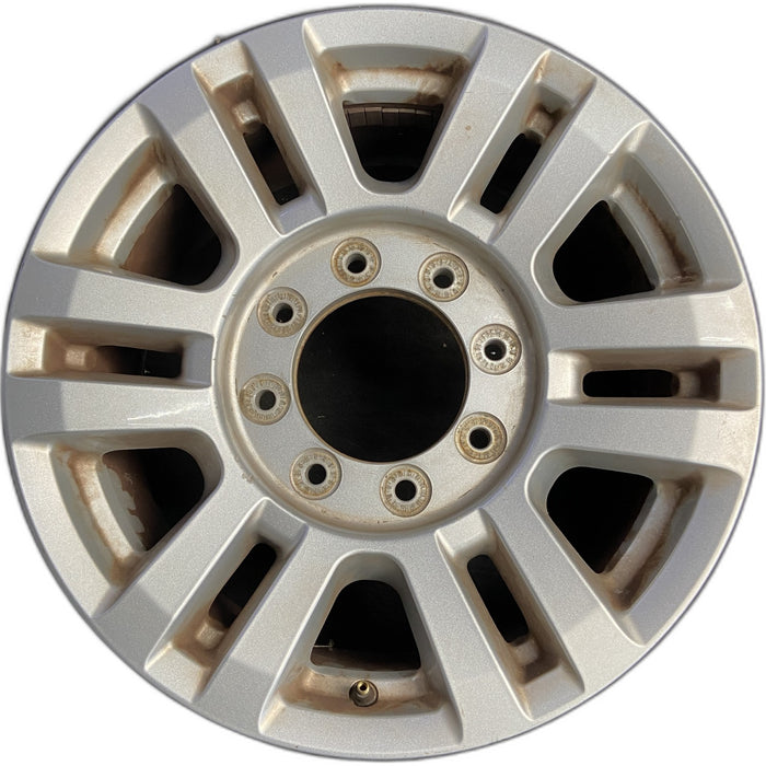18" FORD F250SD PICKUP 17 18x8 , aluminum, 12 spoke , silver Original OEM Wheel - Front View