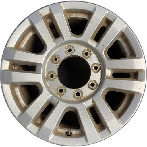 18" FORD F250SD PICKUP 17 18x8 , aluminum, 12 spoke , silver Original OEM Wheel - Front View