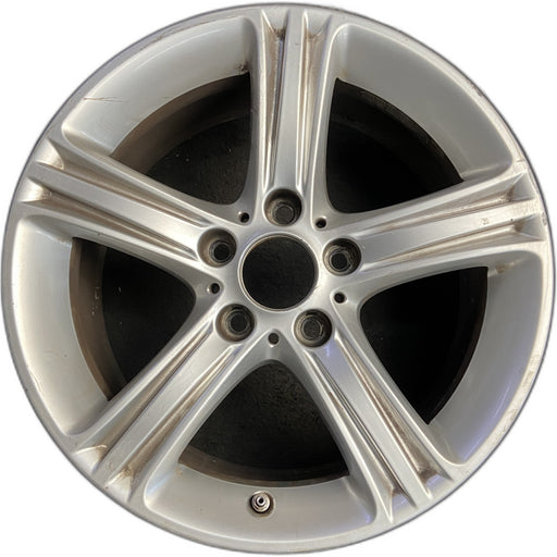 17" BMW 320i 12-13 , 17x7.5 , 5 spoke, triple edge spoke Original OEM Wheel Rim - Front View