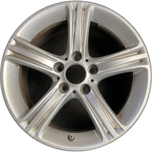 17" BMW 320i 12-13 , 17x7.5 , 5 spoke, triple edge spoke Original OEM Wheel Rim - Front View