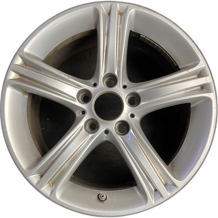 17" BMW 320i 12-13 , 17x7.5 , 5 spoke, triple edge spoke Original OEM Wheel Rim - Front View