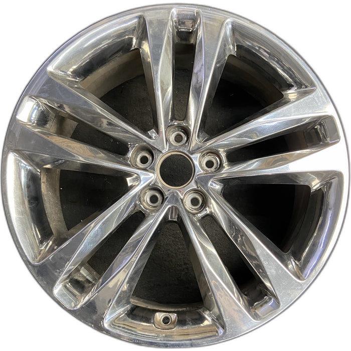 19" SORENTO 14-15 19x7.5 , chrome finish, V shape large opening, w/o Original - Front View