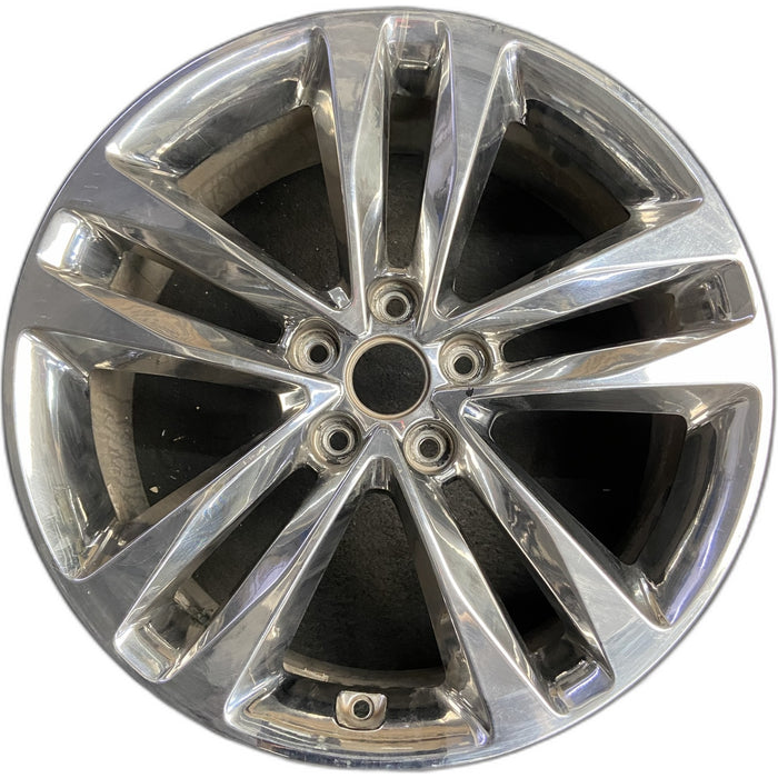 19" SORENTO 14-15 19x7.5 , chrome finish, V shape large opening, w/o Original - Front View