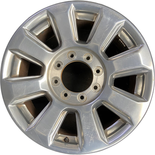 20" FORD F250SD PICKUP 17 20x8 , 8 spoke, polished, 4" center cap, Original OEM - Front View