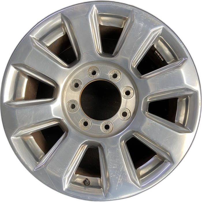 20" FORD F250SD PICKUP 17 20x8 , 8 spoke, polished, 4" center cap, Original OEM - Front View