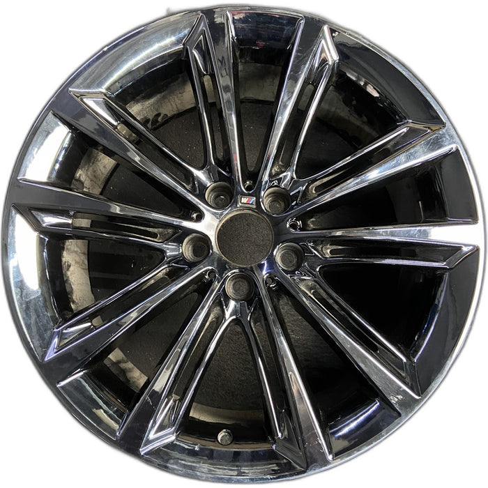 20" BMW 528i 11-16 20x9 , 10 spoke, split spoke, liquid black Original OEM - Front View