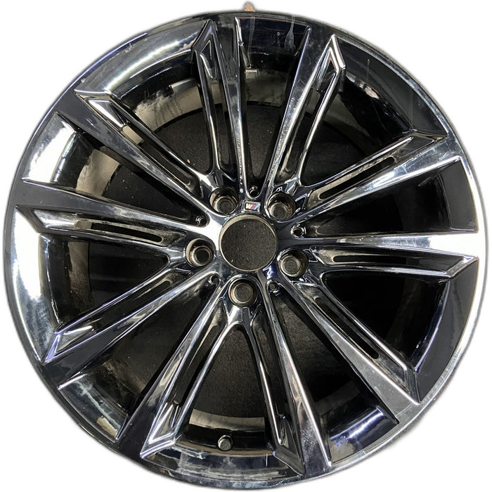 20" BMW 528i 11-16 20x8.5 , 10 spoke, split spoke, liquid black Original OEM - Front View