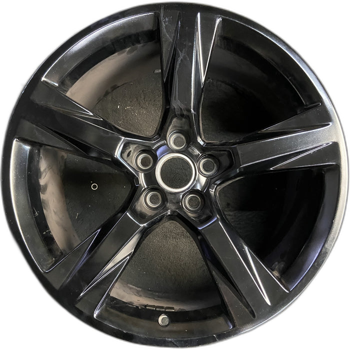 20" CAMARO 16-17 20x9.5, 5 solid spoke, black Original OEM Wheel Rim - Front View