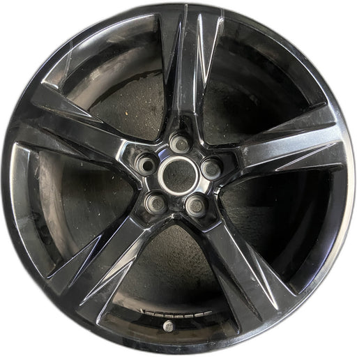 20" CAMARO 16-17 20x8.5, 5 solid spoke, black Original OEM Wheel Rim - Front View