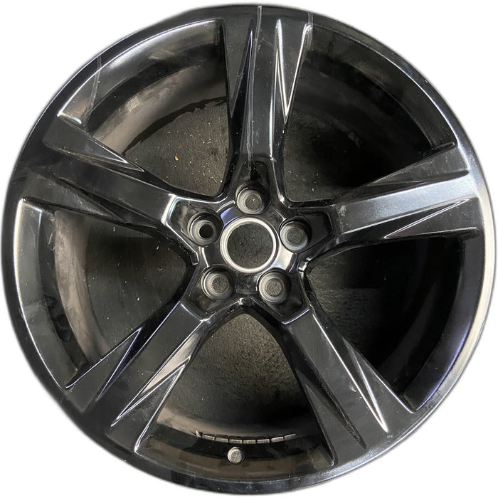 20" CAMARO 16-17 20x8.5, 5 solid spoke, black Original OEM Wheel Rim - Front View