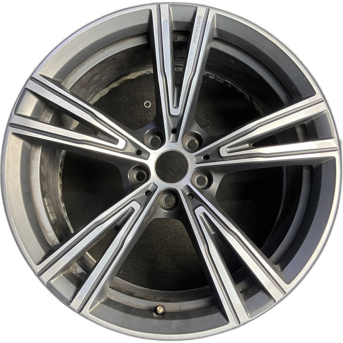 19" BMW 330e 21-24 19x8, , V spoke Original OEM Wheel Rim - Front View