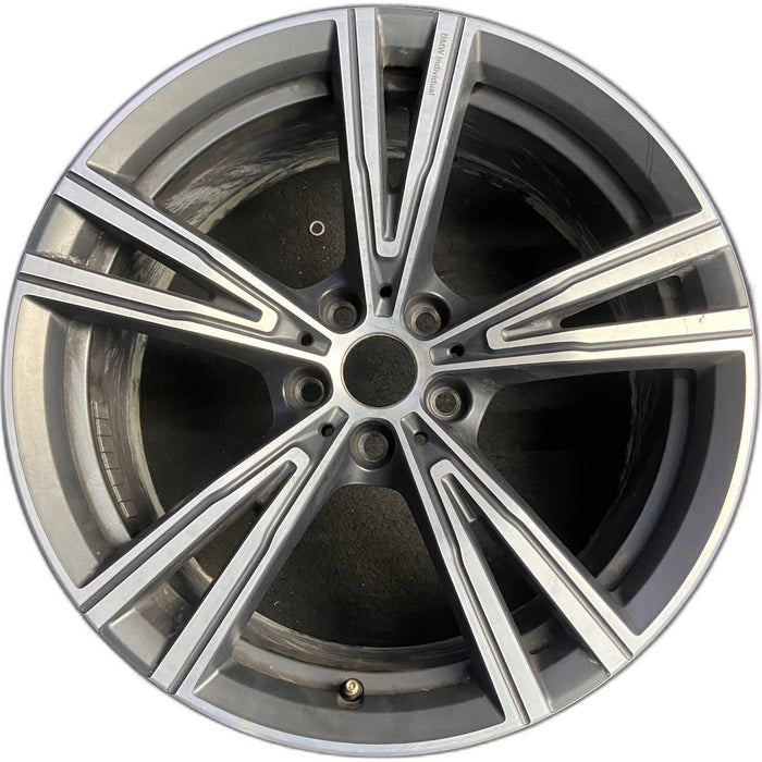 19" BMW 330e 21-24 19x8, , V spoke Original OEM Wheel Rim - Front View