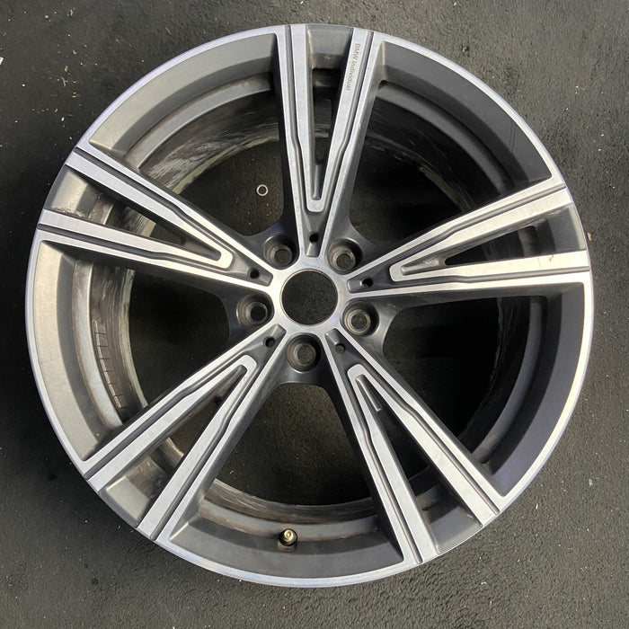 19" BMW 330e 21-24 19x8, , V spoke Original OEM Wheel Rim - Additional View