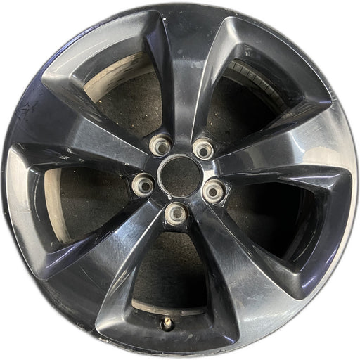 18" CHEROKEE 16-17 18x7, 5 spoke, solid spoke, black Original OEM Wheel Rim - Front View