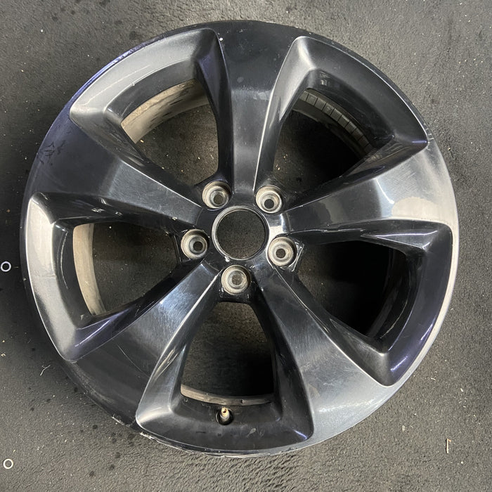 18" CHEROKEE 16-17 18x7, 5 spoke, solid spoke, black Original OEM Wheel Rim - Additional View