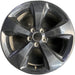 18" CHEROKEE 16-17 18x7, 5 spoke, solid spoke, black Original OEM Wheel Rim - Front View