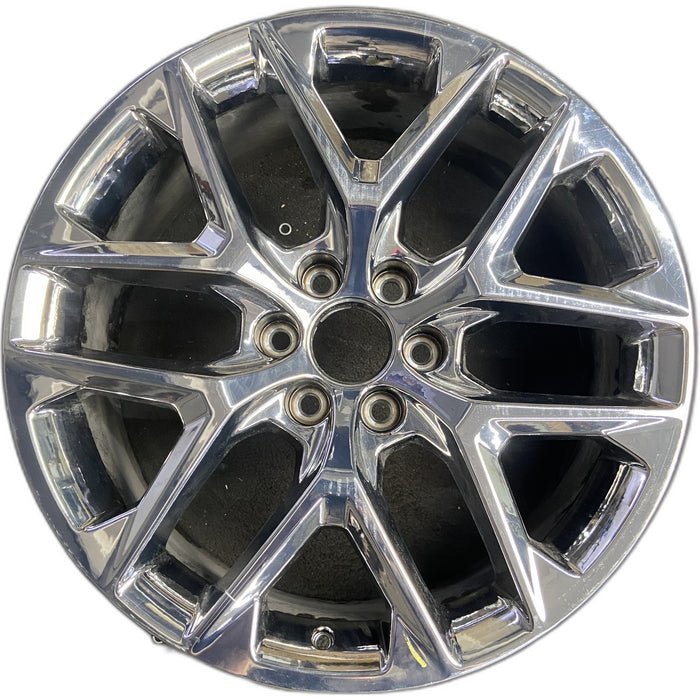 22" ESCALADE 15-20 22x9, 6 spoke, double, chrome, opt SEY Original OEM Wheel Rim - Front View