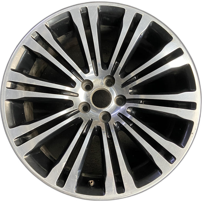 20" 300 11 20x8 , 10 double spoke , , black pockets Original OEM Wheel Rim - Front View